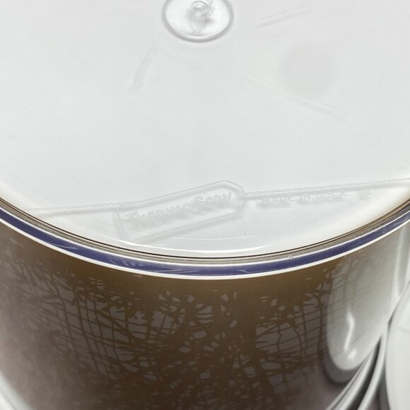 Vintage Thermo-Serv Ice Bucket Shadow Fern Pattern With Lid Barware USA - Picture 7 of 14